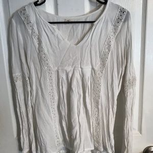 Flowy Long Sleeve White Blouse